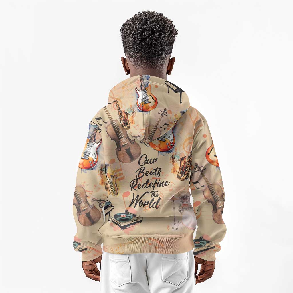 Our Beats Redefine The World African Kid Hoodie Afro Music