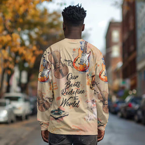 Our Beats Redefine The World African Long Sleeve Shirt Afro Music
