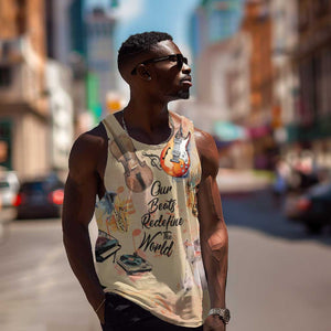 Our Beats Redefine The World African Men Tank Top Afro Music