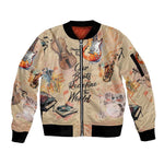 Our Beats Redefine The World African Sleeve Zip Bomber Jacket Afro Music
