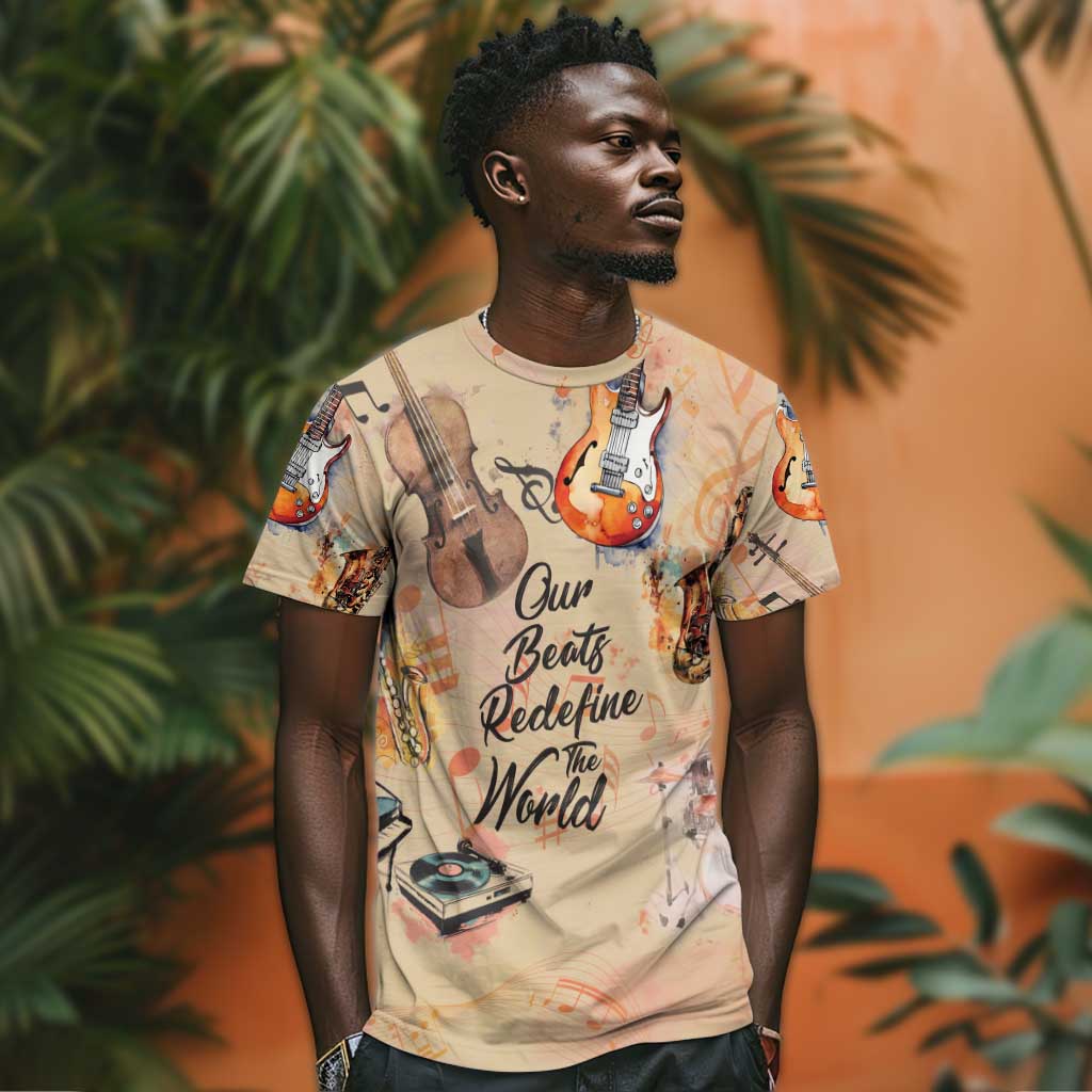 Our Beats Redefine The World African T shirt Afro Music