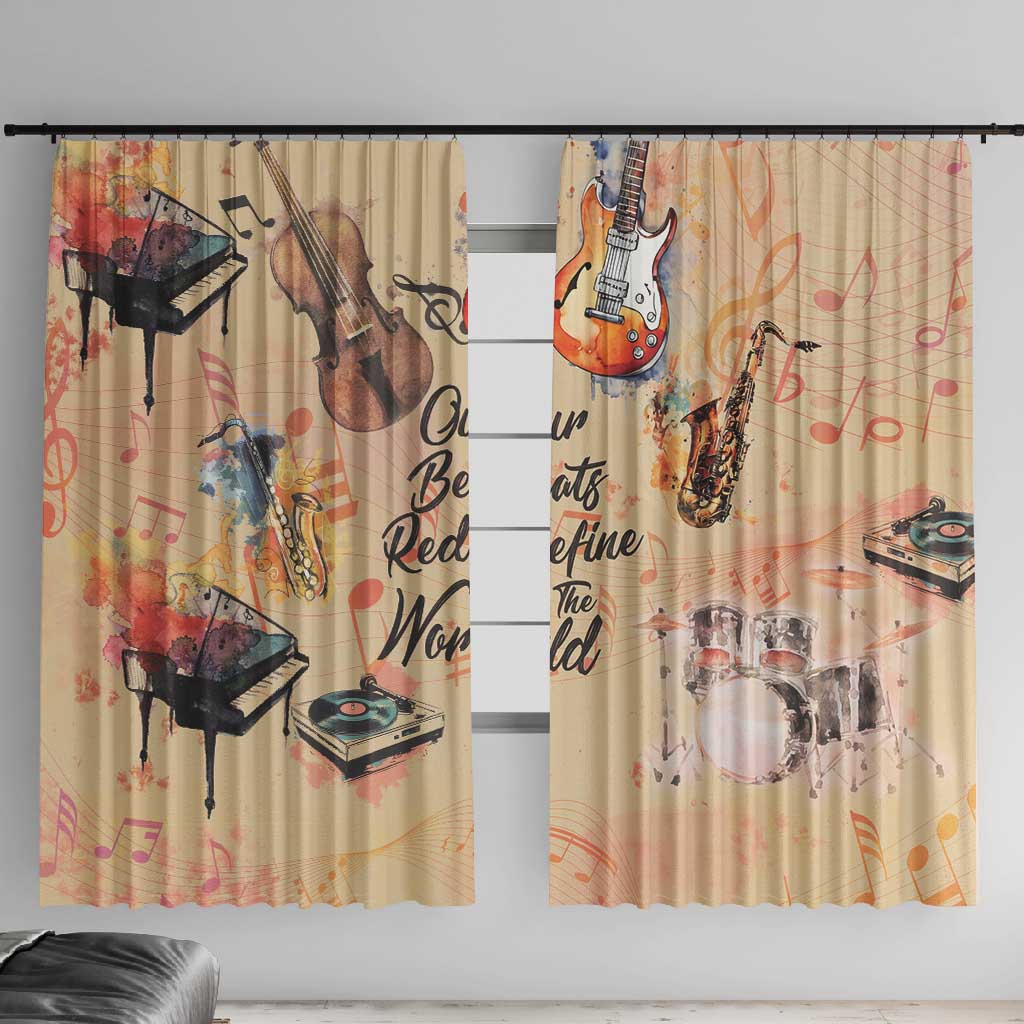 Our Beats Redefine The World African Window Curtain Afro Music