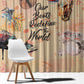 Our Beats Redefine The World African Window Curtain Afro Music