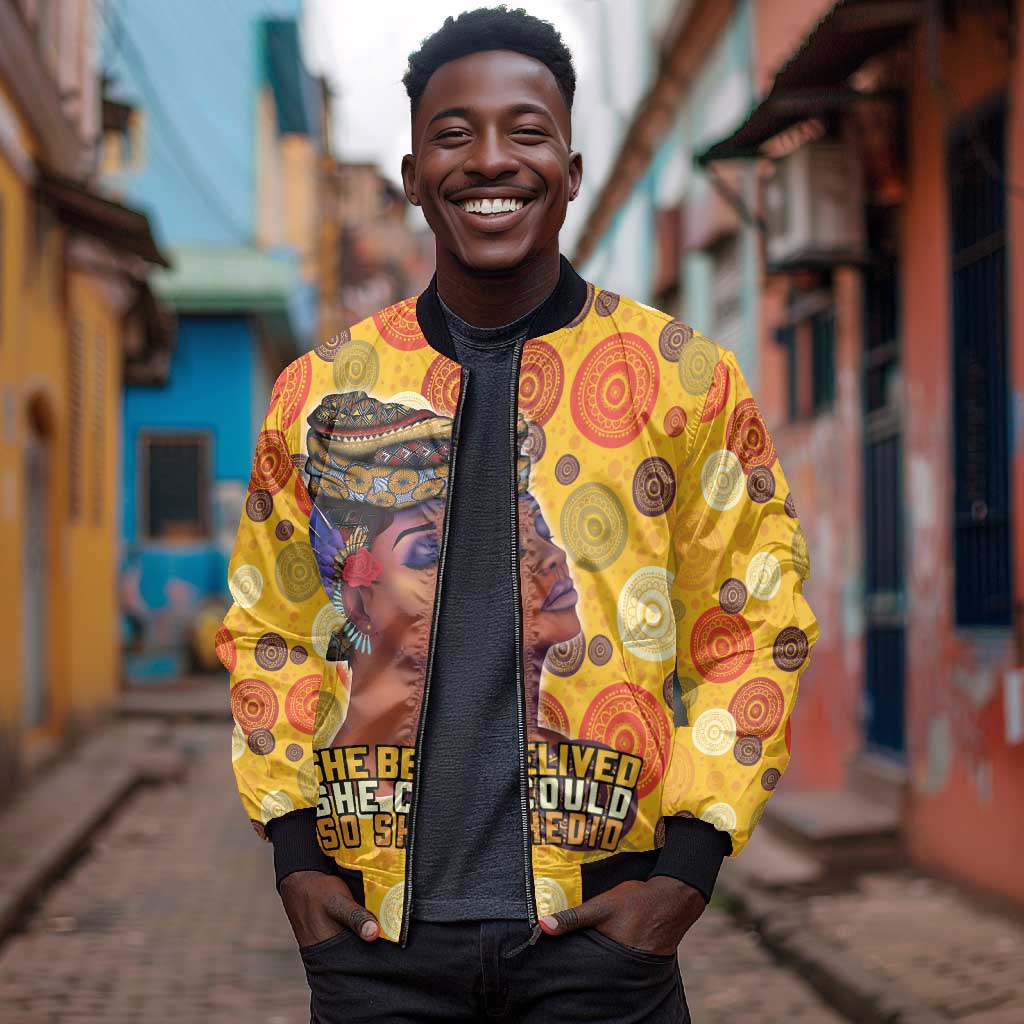 African Women Bomber Jacket She Believed She Could So She Did
