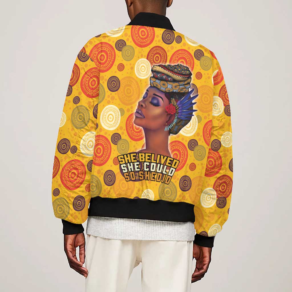 African Women Bomber Jacket She Believed She Could So She Did