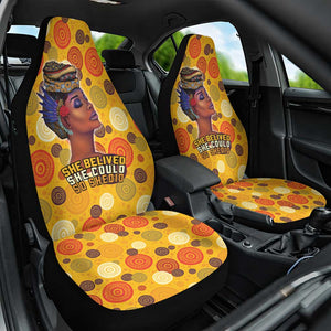 African Women Car Seat Cover She Believed She Could So She Did
