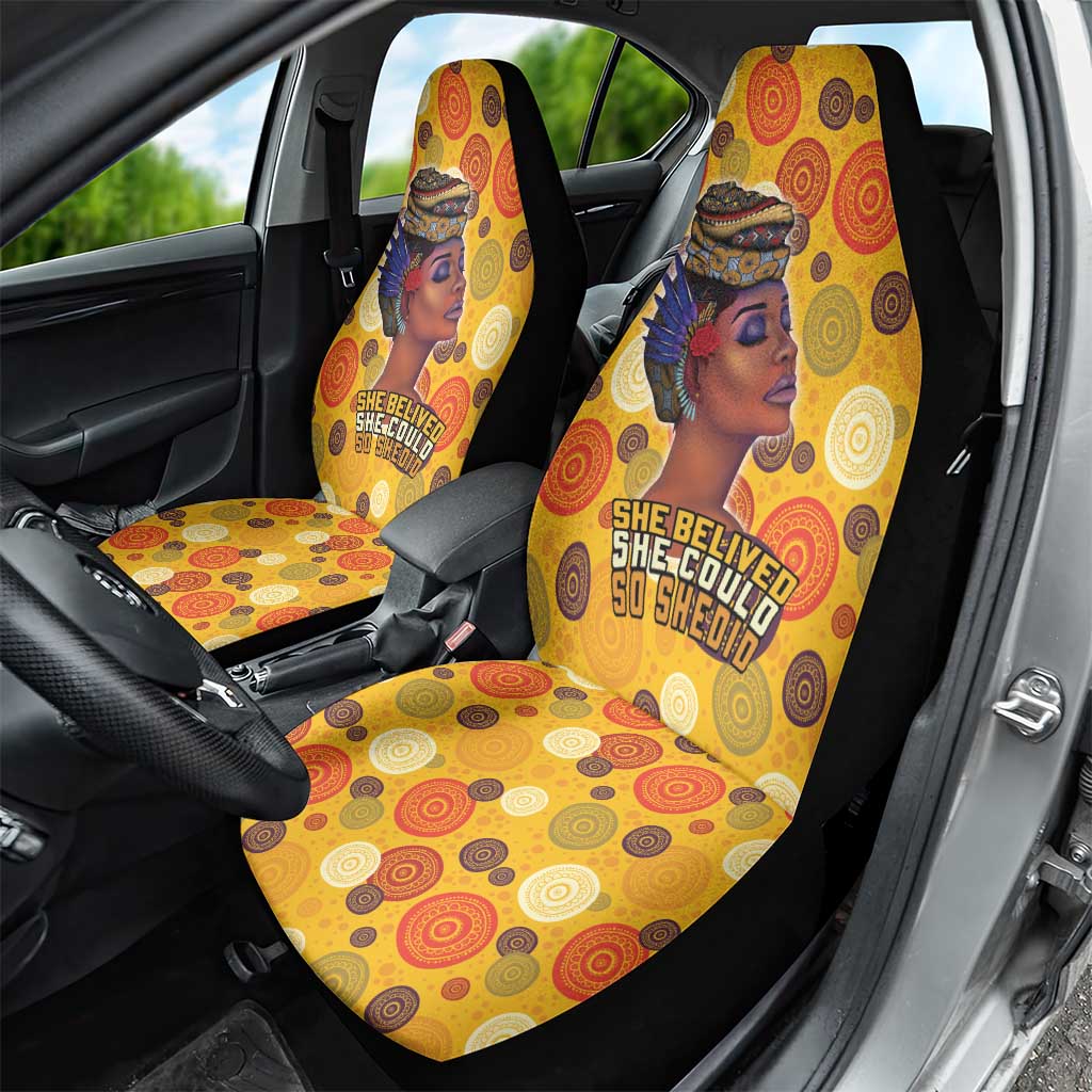 African Women Car Seat Cover She Believed She Could So She Did