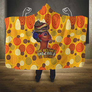 African Women Hooded Blanket She Believed She Could So She Did