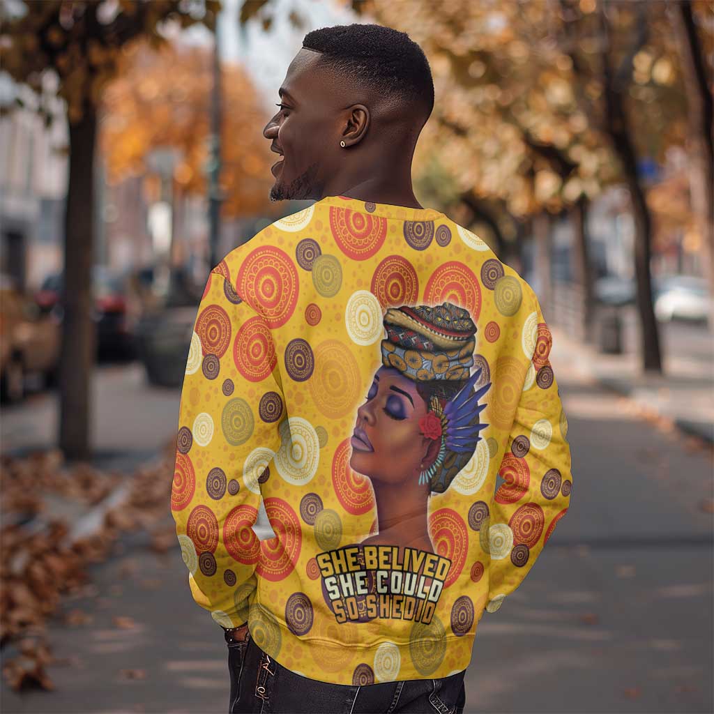 African Women Sweatshirt She Believed She Could So She Did