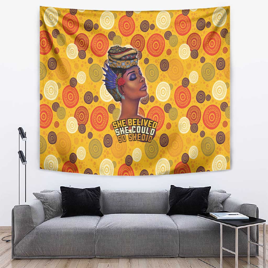 African Women Tapestry She Believed She Could So She Did