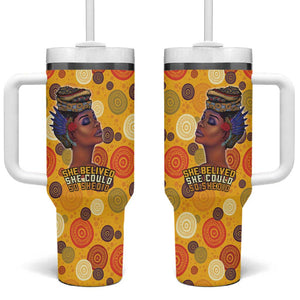 African Women Tumbler With Handle She Believed She Could So She Did