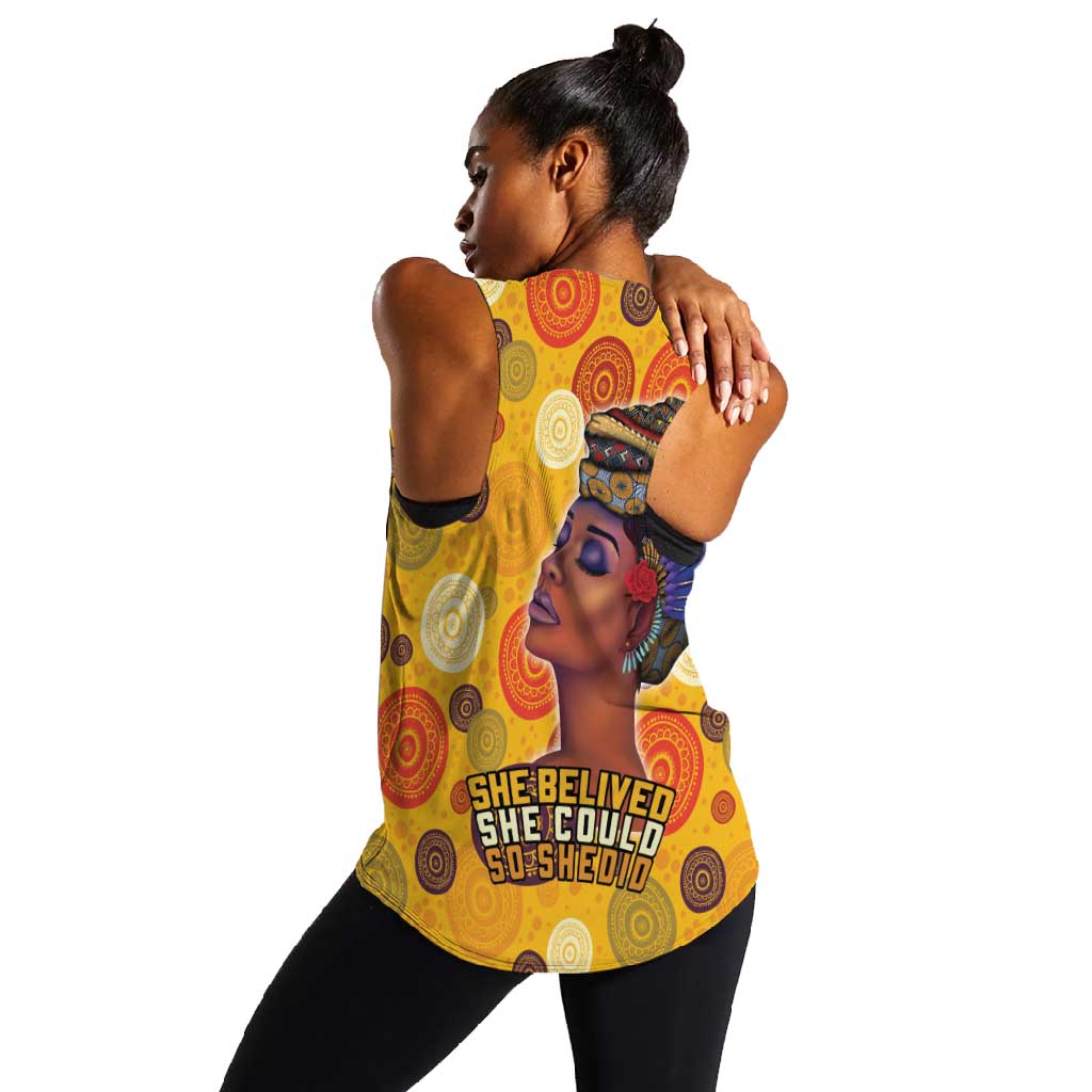 African Women Women Racerback Tank She Believed She Could So She Did