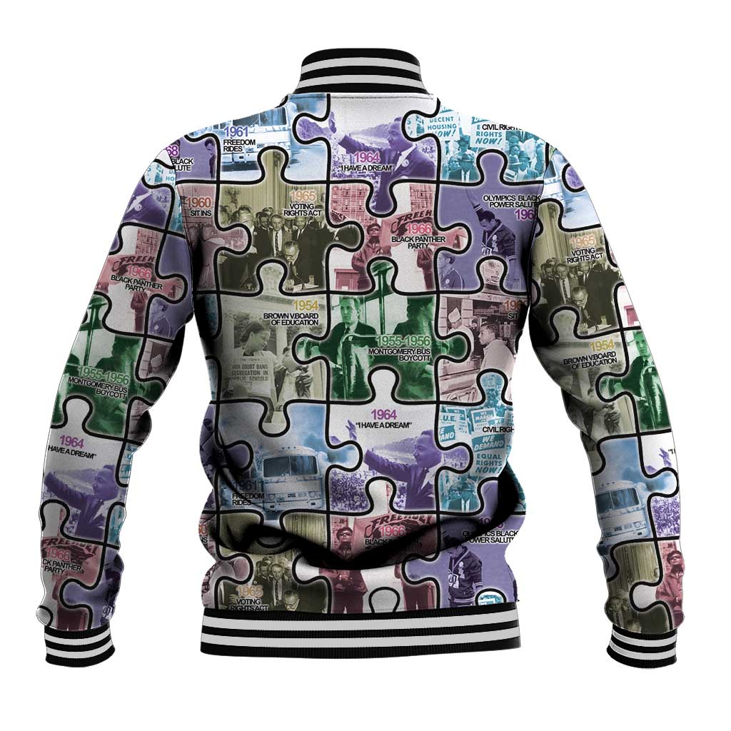 African American Baseball Jacket The Civil Rights Journey in Puzzle