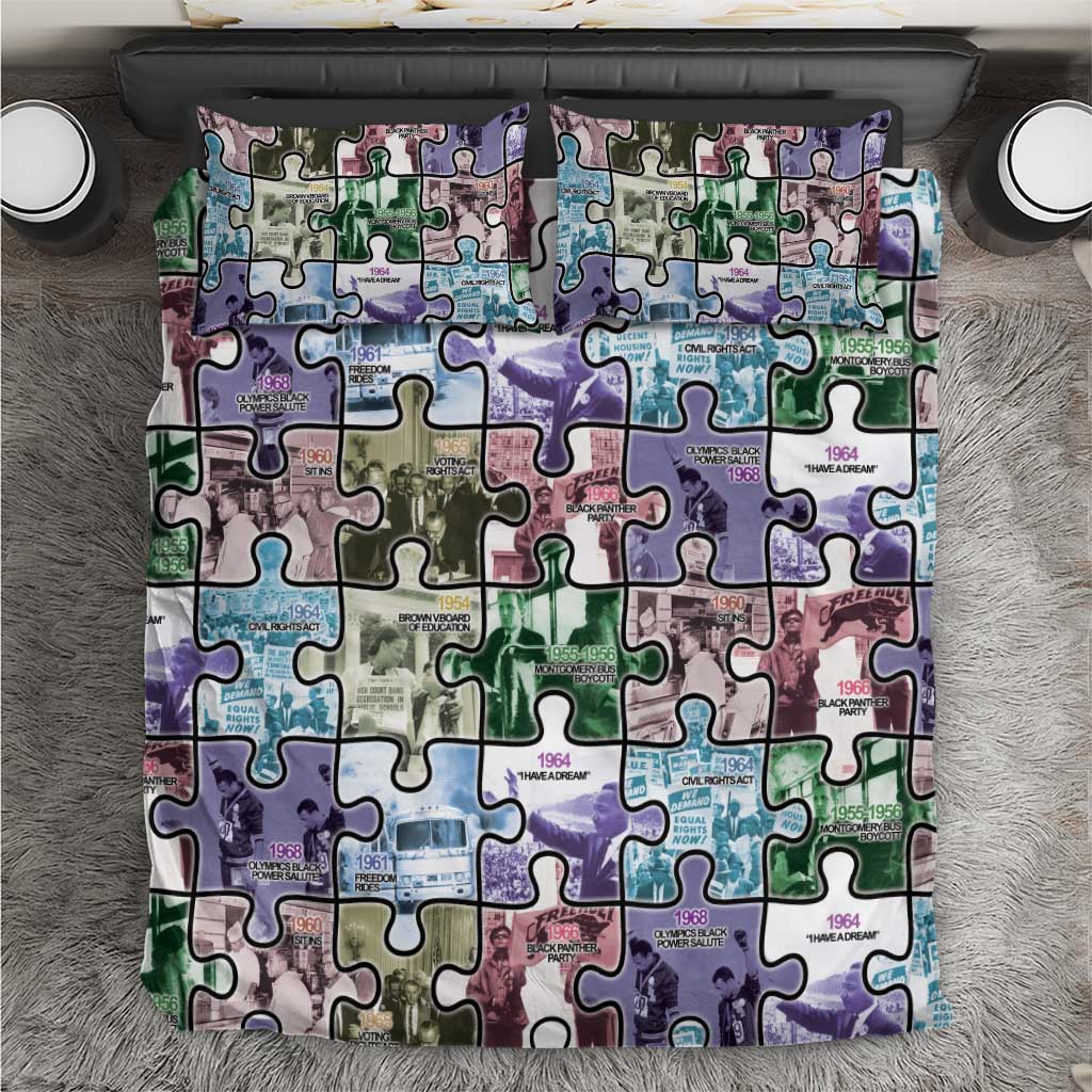 African American Bedding Set The Civil Rights Journey in Puzzle