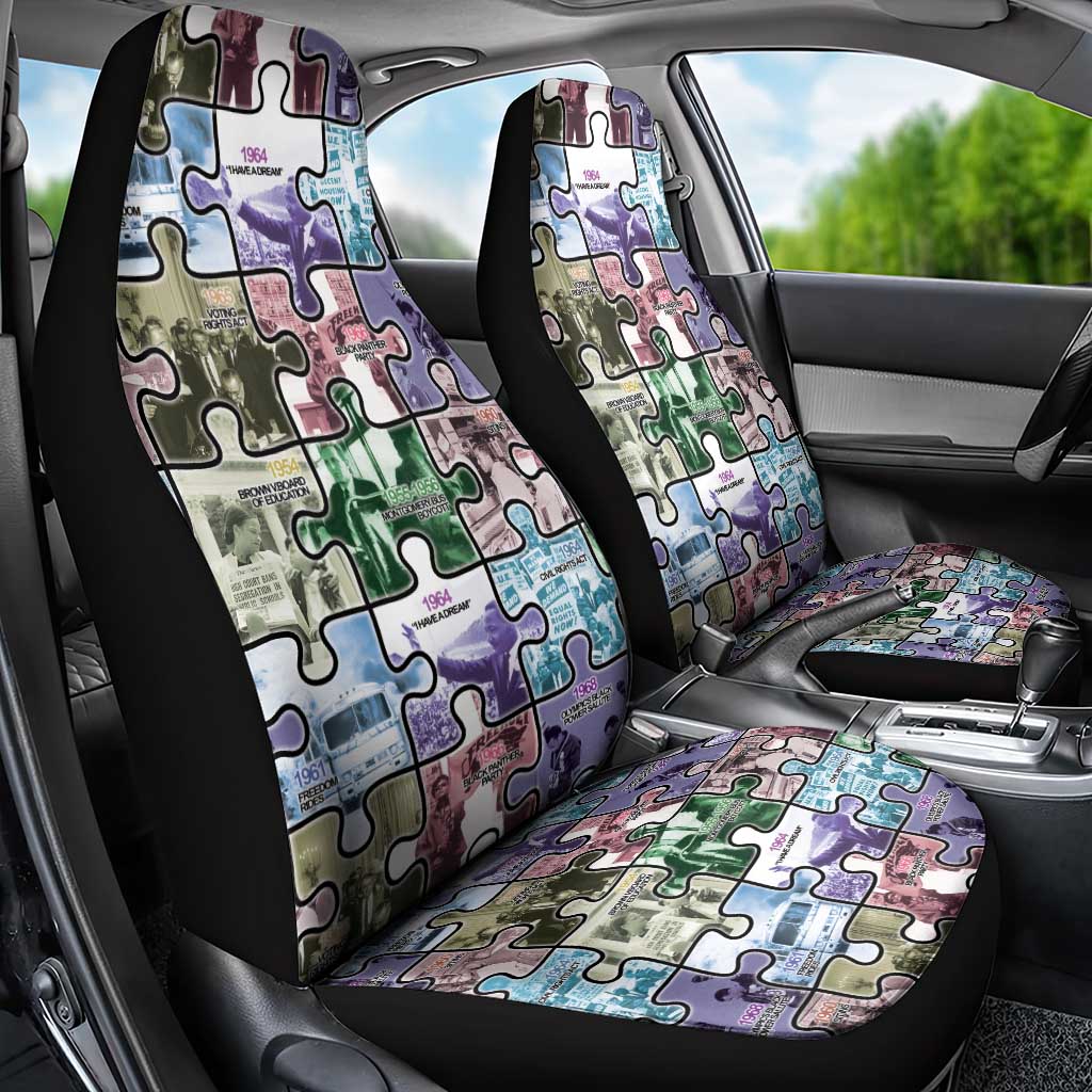 African American Car Seat Cover The Civil Rights Journey in Puzzle