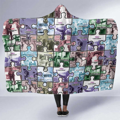 African American Hooded Blanket The Civil Rights Journey in Puzzle