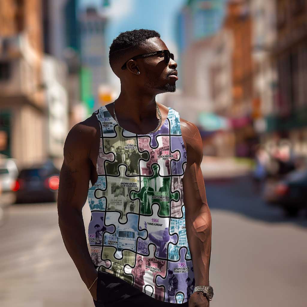 African American Men Tank Top The Civil Rights Journey in Puzzle