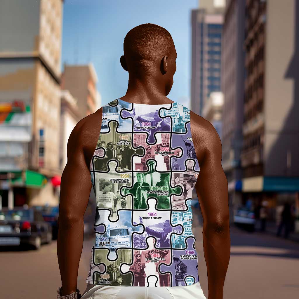 African American Men Tank Top The Civil Rights Journey in Puzzle