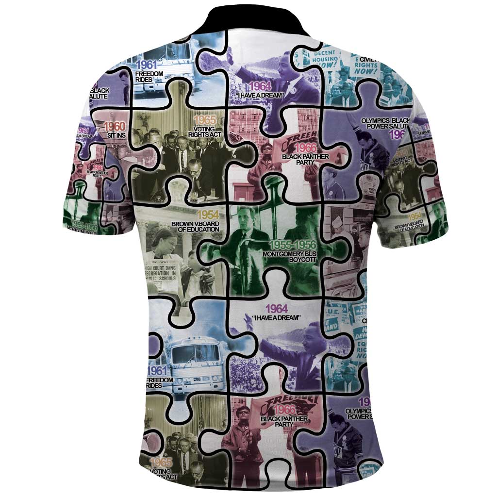 African American Polo Shirt The Civil Rights Journey in Puzzle
