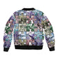 African American Sleeve Zip Bomber Jacket The Civil Rights Journey in Puzzle