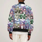African American Sleeve Zip Bomber Jacket The Civil Rights Journey in Puzzle