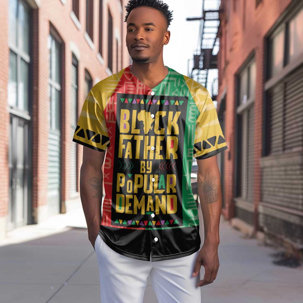 Black Father By Popular Demand Baseball Jersey African Art