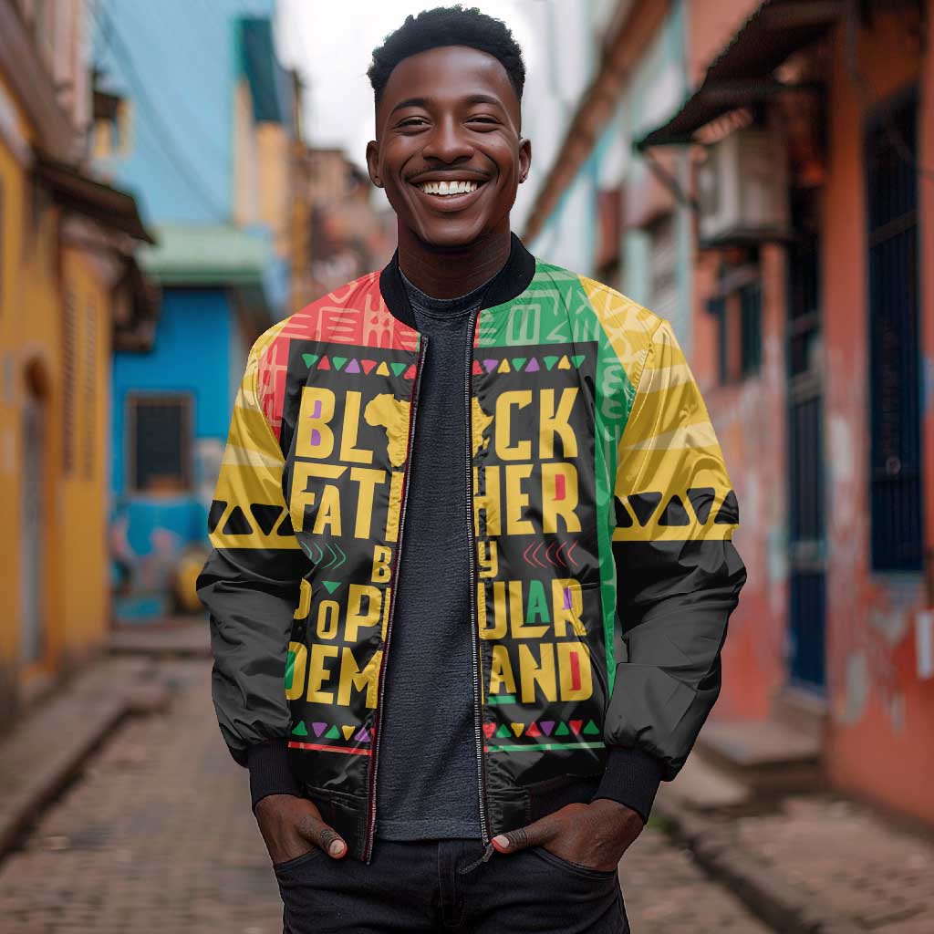 Black Father By Popular Demand Bomber Jacket African Art