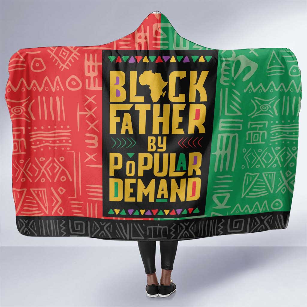 Black Father By Popular Demand Hooded Blanket African Art