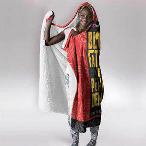 Black Father By Popular Demand Hooded Blanket African Art