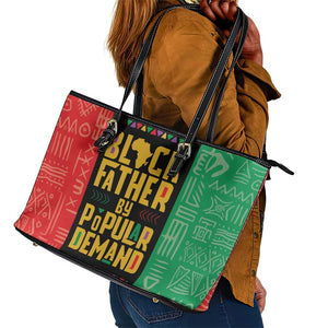 Black Father By Popular Demand Leather Tote Bag African Art