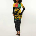 Black Father By Popular Demand Long Sleeve Bodycon Dress African Art DT03