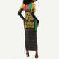 Black Father By Popular Demand Long Sleeve Bodycon Dress African Art DT03