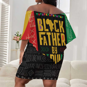 Black Father By Popular Demand Off Shoulder Short Dress African Art