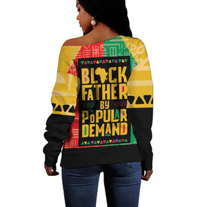 Black Father By Popular Demand Off Shoulder Sweater African Art