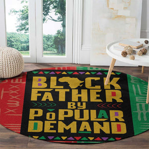 Black Father By Popular Demand Round Carpet African Art