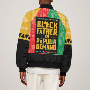 Black Father By Popular Demand Sleeve Zip Bomber Jacket African Art