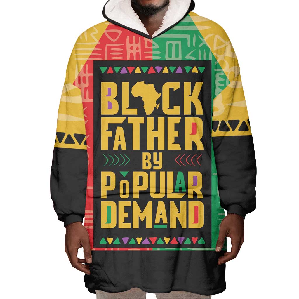 Black Father By Popular Demand Wearable Blanket Hoodie African Art