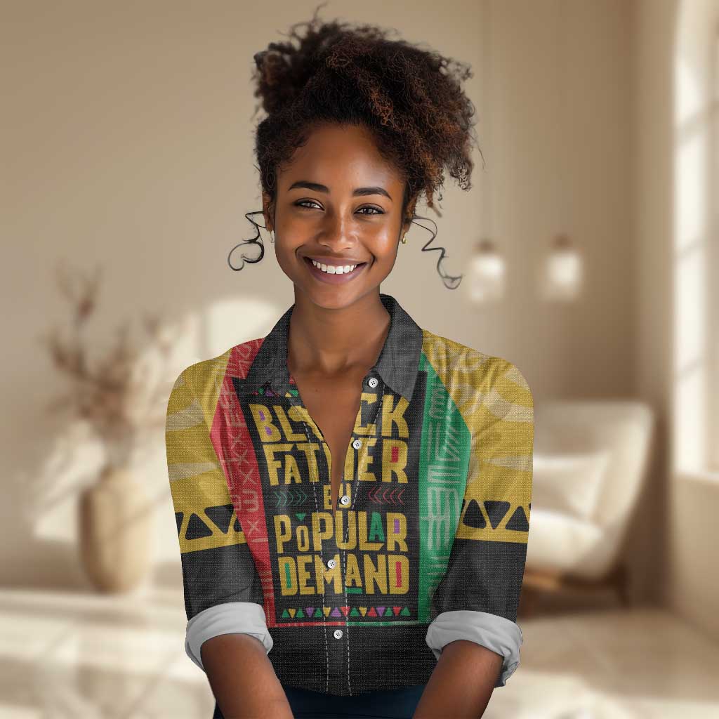 Black Father By Popular Demand Women Casual Shirt African Art DT03