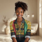 Black Father By Popular Demand Women Casual Shirt African Art DT03