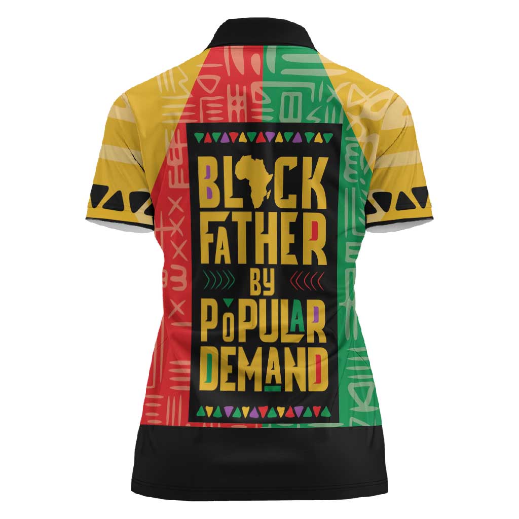 Black Father By Popular Demand Women Polo Shirt African Art