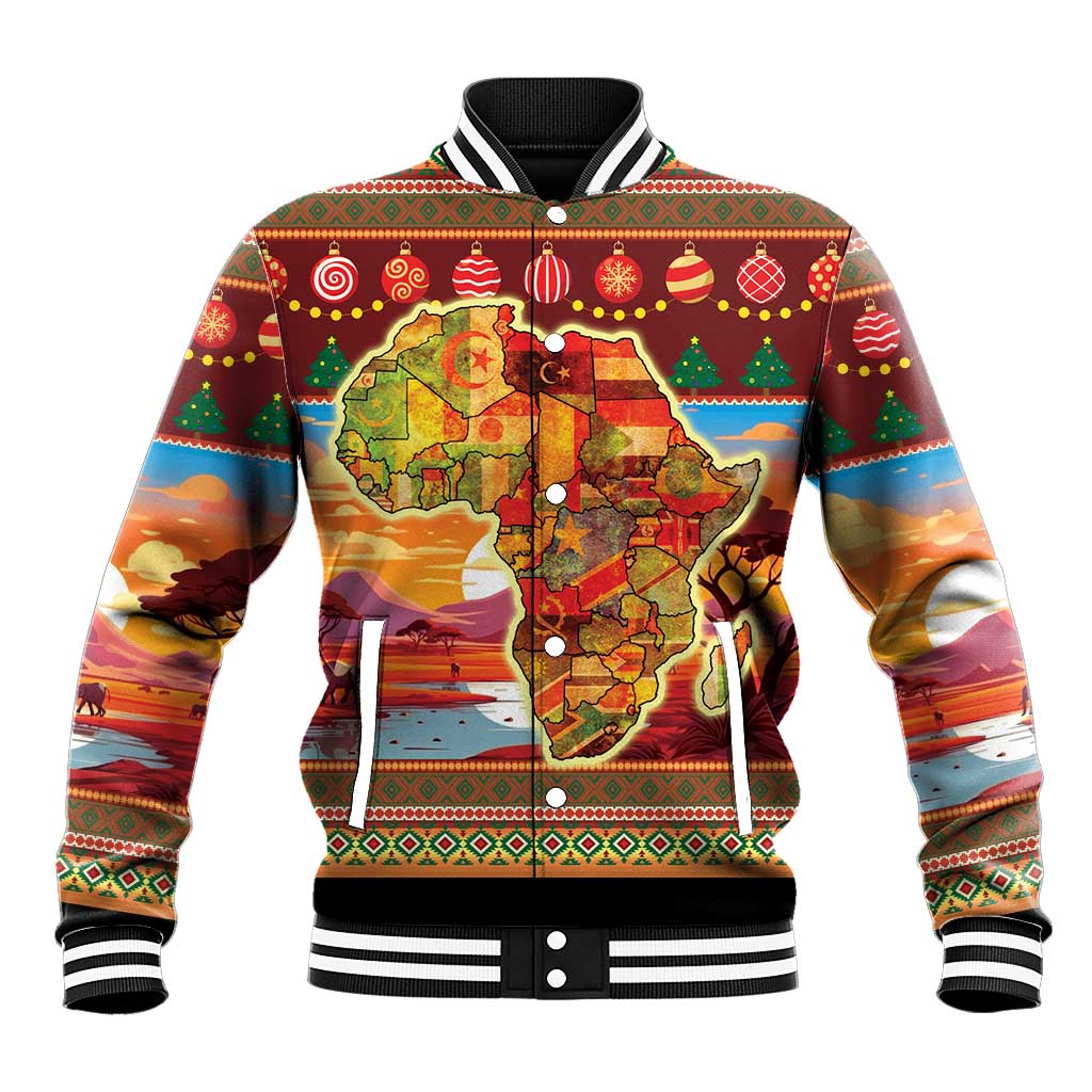 African Christmas Baseball Jacket Afro Heritage and Celebrated