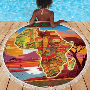 African Christmas Beach Blanket Afro Heritage and Celebrated