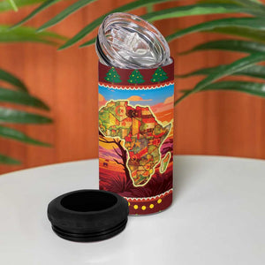 African Christmas 4 in 1 Can Cooler Tumbler Afro Heritage and Celebrated