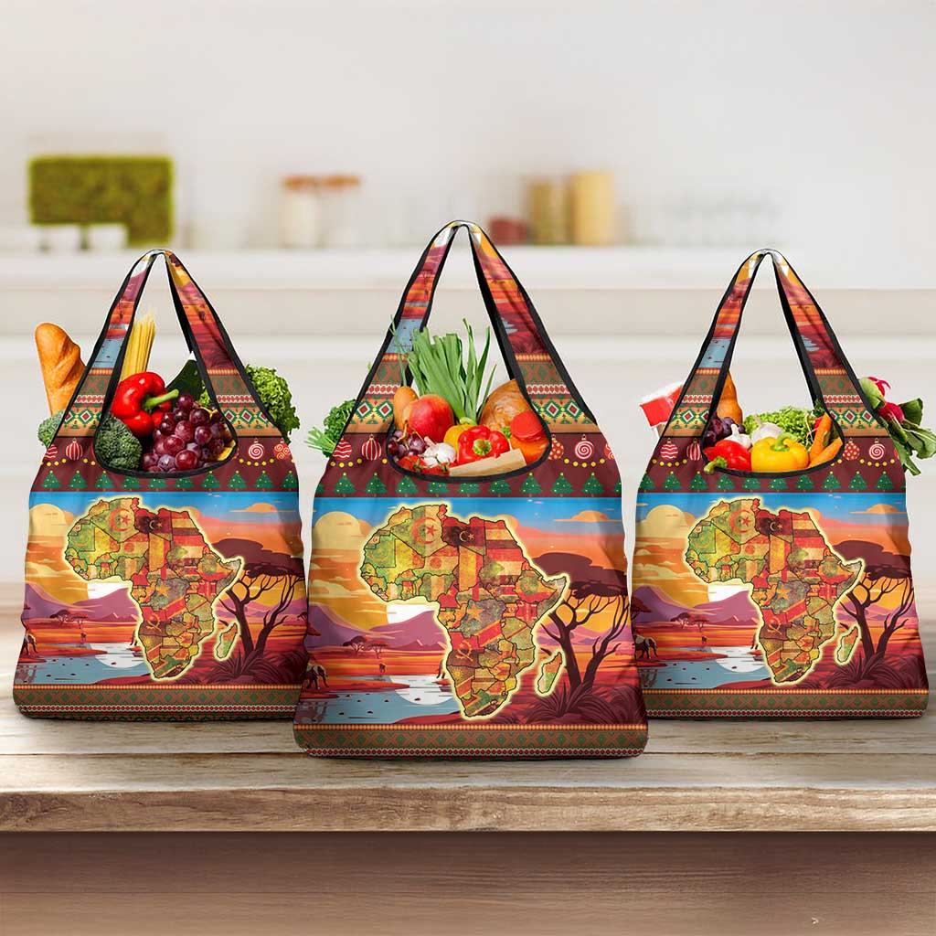 African Christmas Grocery Bag Afro Heritage and Celebrated