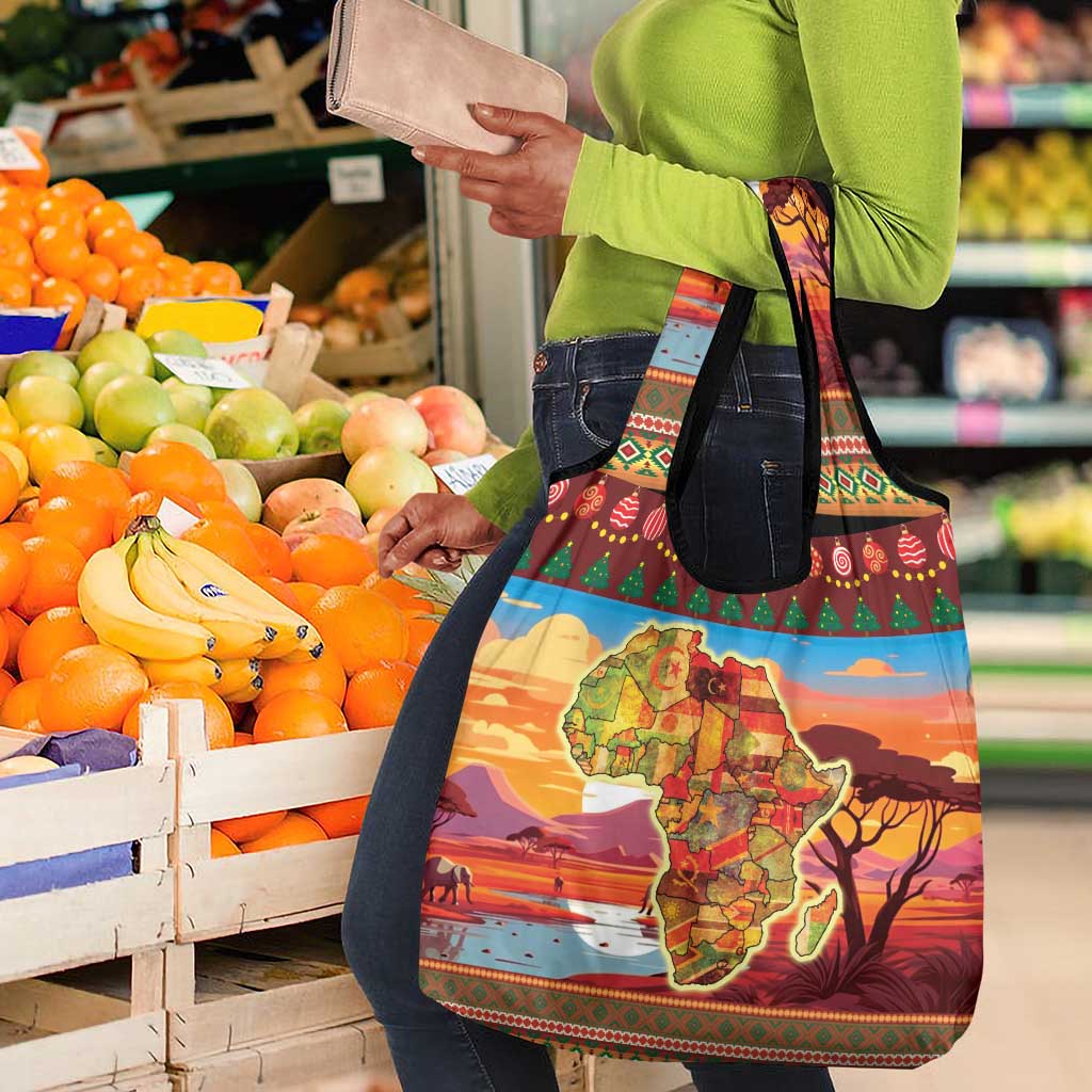 African Christmas Grocery Bag Afro Heritage and Celebrated