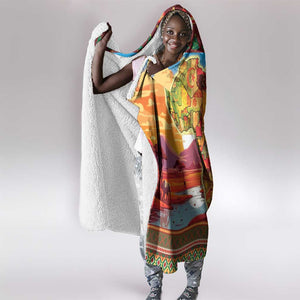 African Christmas Hooded Blanket Afro Heritage and Celebrated