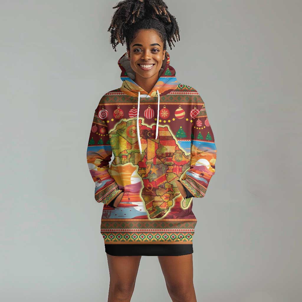 African Christmas Hoodie Dress Afro Heritage and Celebrated