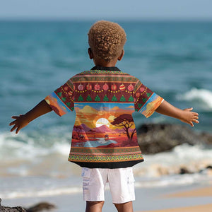 African Christmas Kid Hawaiian Shirt Afro Heritage and Celebrated