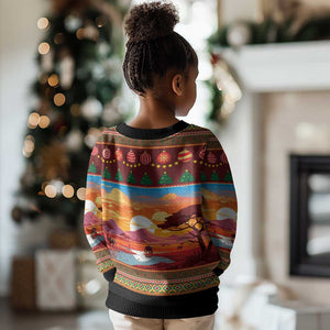 African Christmas Kid Ugly Christmas Sweater Afro Heritage and Celebrated