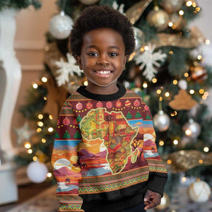 African Christmas Kid Ugly Christmas Sweater Afro Heritage and Celebrated